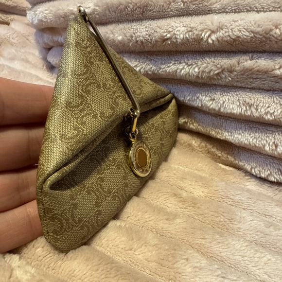 Celine Macadam Coin Purse Made in Italy Rare Gold Snap Authentic Vintage - Picture 3 of 8